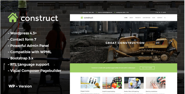 construction website templates