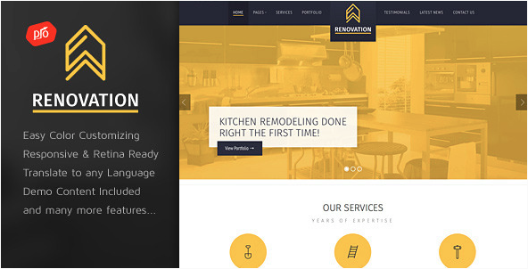 construction website templates